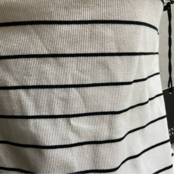 NWT Brunette the Label  Ribbed Stripped Tube Strapless Maxi Dress Sz M/L - Picture 5 of 10